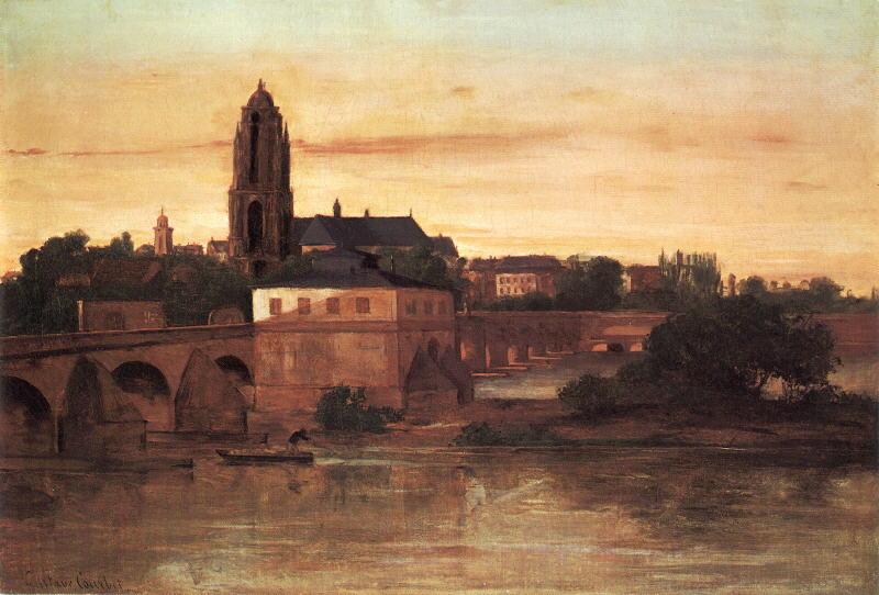 Gustave Courbet View of Frankfurt am Main oil painting image